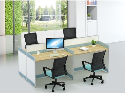 4-Person Office Screen Workstation Staff Table With File Cabinet ( KW-20C2412)