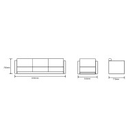 Modern Office Sofa, PU And Solid Wood Inner Frame(SF-L2194)