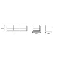 Modern Office Sofa, PU And Solid Wood Inner Frame(SF-L2199)