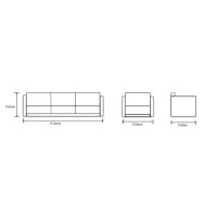 Modern Office Sofa, PU And Solid Wood Inner Frame(SF-L2197)