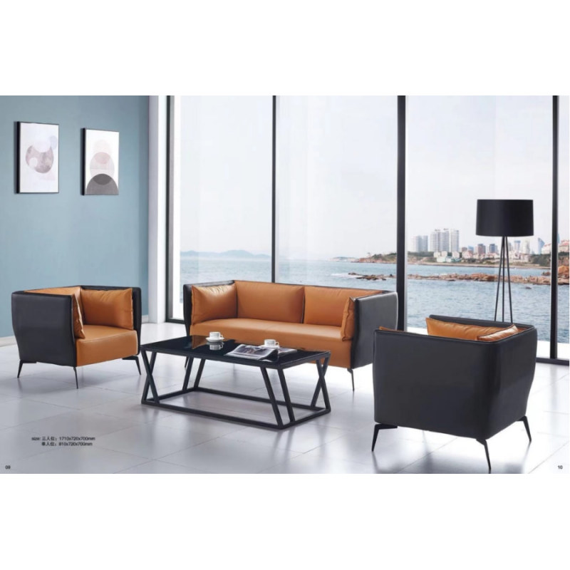 Modern Office Sofa, PU And Solid Wood Inner Frame(SF-L2197)