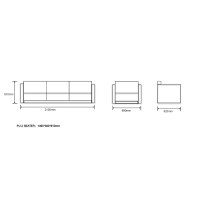 Wholesale Modern Leather Office Sofa With Solid Wood Inner Frame(S-8650)