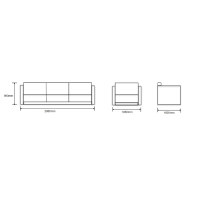 Wholesale Modern PU Office Sofa With Solid Wood Inner Frame(YF-2190)