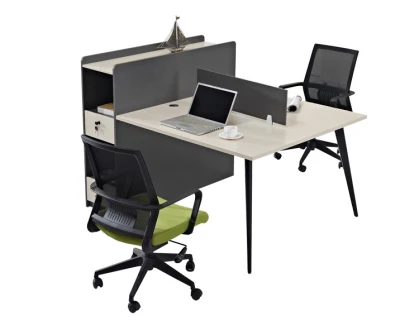 2-Person Office Screen Workstation Office Desk With File Cabinet(GY-T1522)