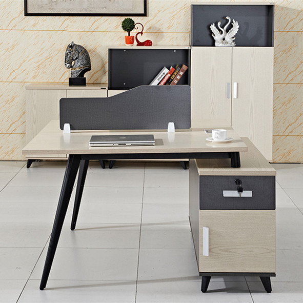 2-Person Office Screen Workstation Office Desk With File Cabinet(GY-T1362)