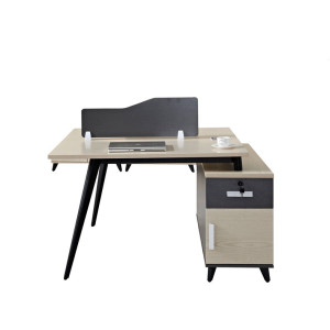 2-Person Office Screen Workstation Office Desk With File Cabinet(GY-T362)