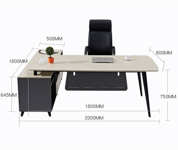 Modern Design L Shaped Executive Office Desk, Made of MDF(GY-2202)