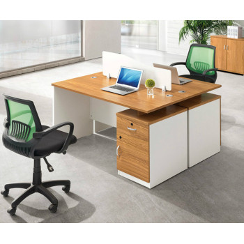 Contemporary 2-Person Workstation with Drawers - Suitable for Office Suppliers