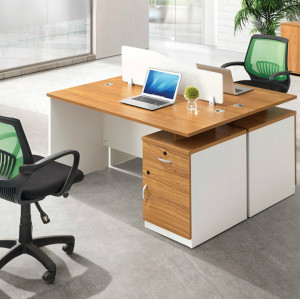 2-Person Office Screen Workstation Office Desk With File Cabinet(DY-T1212)