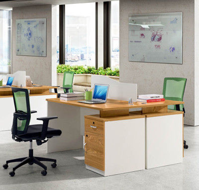 2-Person Office Screen Workstation Office Desk With File Cabinet(DY-T1212)