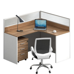 L-Shaped Single-Person Office Desk with Storage - Ideal for Office Suppliers