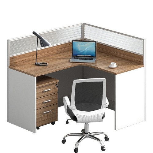 L-Shaped Single-Person Office Desk with Storage - Ideal for Office Suppliers