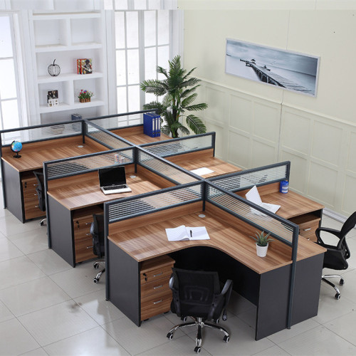 L-Shaped 6-Person Office Desk - Supplier Top Choice for Collaborative Workspaces