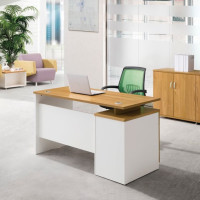 Modern Single-Person Office Desk with Storage - Perfect for Office Suppliers