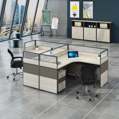 Spacious Two-Person Office Desk with  Drawers - Suitable for Office Environments