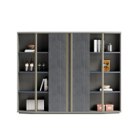 Modern Boss Office File Storage Cabinets | High Bookcase Wooden Furniture with LED for Home Office School Use Wholesale