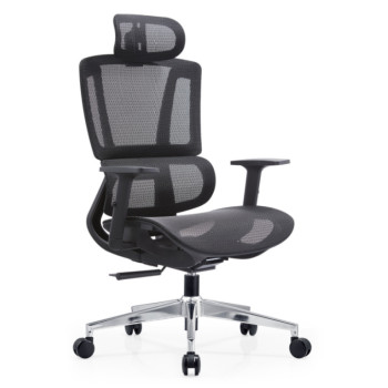 Luxury Executive Office Chair - Breathable High Back Mesh with Adjustable Lumbar For Office Use