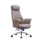 High Back Executive Office Chair Wooden Armrest Ergonomic Manager Chair for Commercial Project Bulk Order