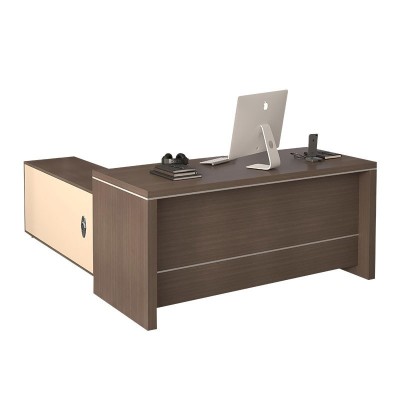L-Shape Executive Desk with Side Cabinet | Lockable Storage| Suitable for Manager Office | Bulk OEM