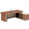 Modern L-Shape Executive Office Desk with Built-in Power & Storage for Corporate Fit-outs