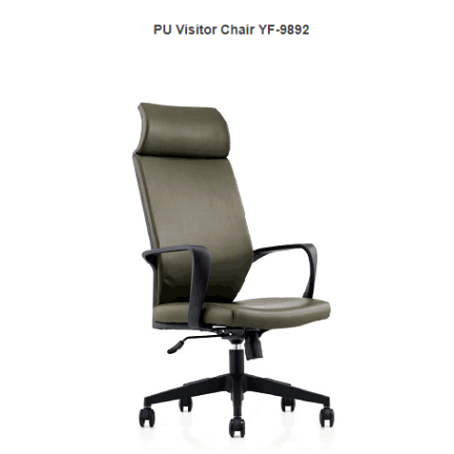 PU Leather Office Swivel Chair with headrest and armrest,produced by YingFung Furniture.(YF-9892)