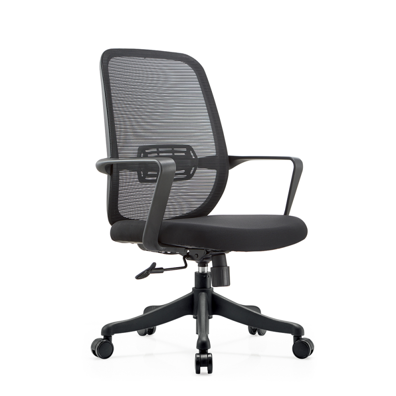 Adjustable Middle Back Task Chair With Fixed Armrest and Mesh Fabric | Bulk Order for Office Projects