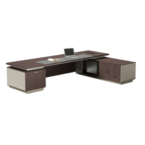 L-Shaped Executive Desk | Custom Size & Bulk Order for Commercial Office Projects