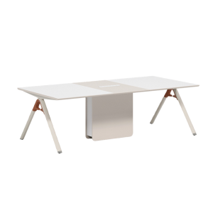 Conference Meeting Table | Built-in Power Outlet | Metal Frame | Suitable for Conference Office | Bulk Project OEM