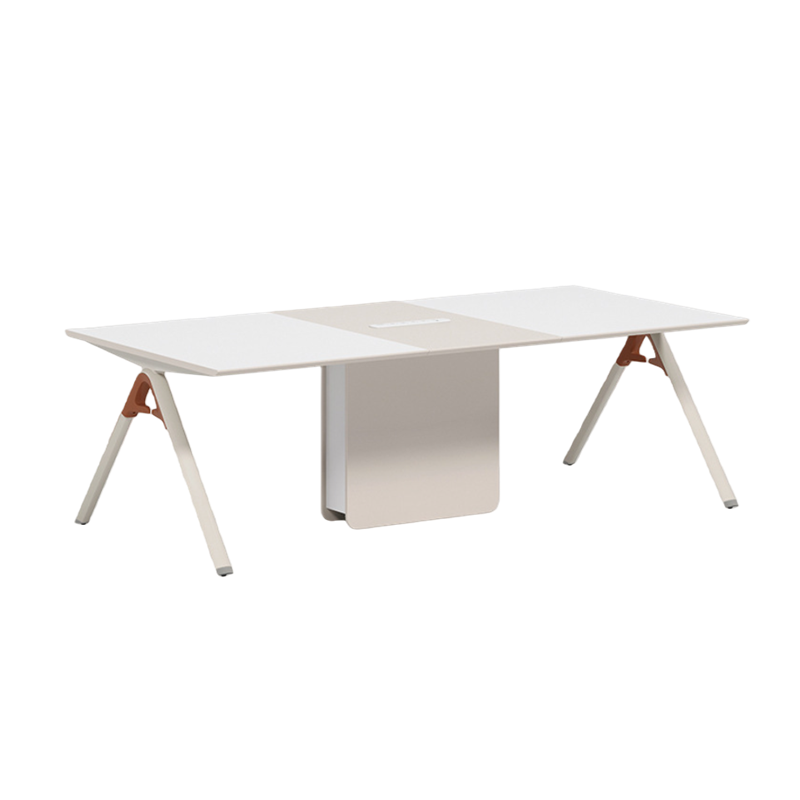 Conference Meeting Table | Built-in Power Outlet | Metal Frame | Suitable for Conference Office | Bulk Project OEM