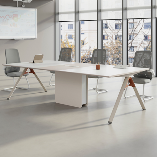 Conference Meeting Table | Built-in Power Outlet | Metal Frame | Suitable for Conference Office | Bulk Project OEM