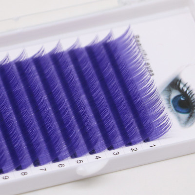Veteran rhinestone color Purple eyelash extension with packaging boxes
