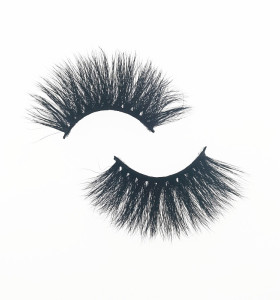 Qingdao Veteran 25mm 3d mink eyelashes private label with eyelash box packaging private label