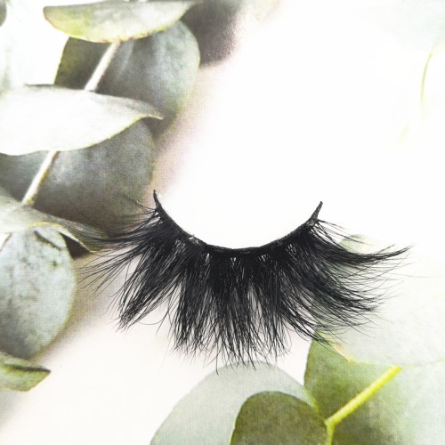 Qingdao Veteran own brand 100% mink 25mm eyelashes private label with packaging boxes eyelashes
