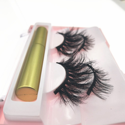 Best selling 2019 magnetic eyeliner lashes 3d magnetic 2 pairs eyelashes with lash box private label