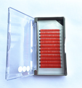China factory red diamond false eyelash extension private label with eyelash  case packaging