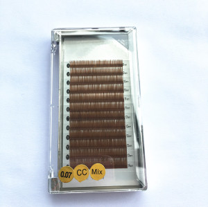 China factory brown silk mink oem eyelash extension wholesale with lash box private label