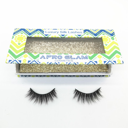 Best selling high quality regular length black mink  eyelash with  custom package box