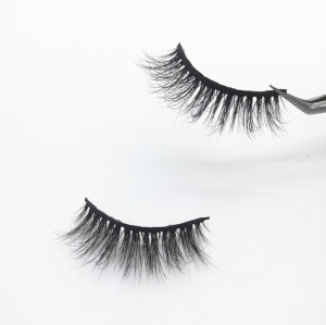 Best selling high quality regular length black mink  eyelash with  custom package box
