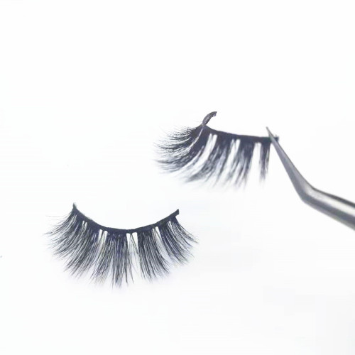 Qingdao veteran mink eyelashes vendor natural long makeup fur eyelashes 3d mink lashes