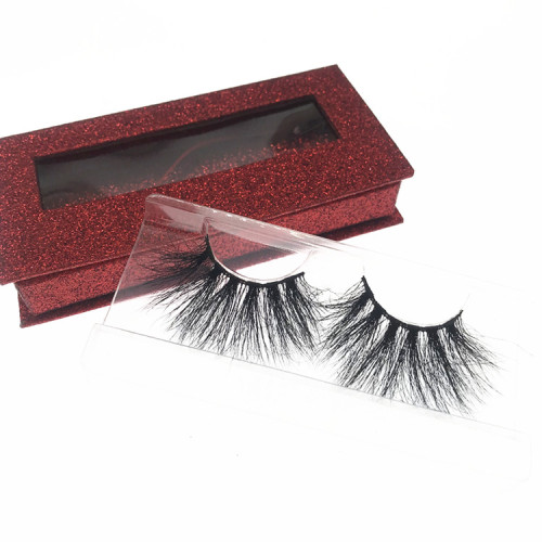 Wholesale Eyelashes Custom 25mm Mink Eyelash Strip Lashes Packaging Box