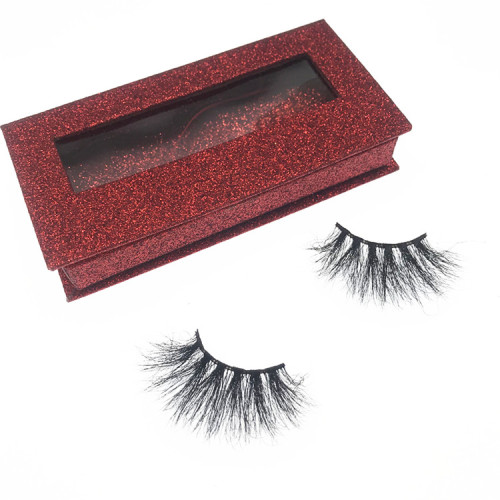 Wholesale Eyelashes Custom 25mm Mink Eyelash Strip Lashes Packaging Box