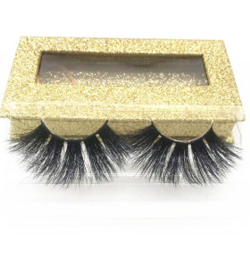 Best Selling eyelashes mink custom eyelash packaging Luxury beautiful  100% Fur mink eyelash