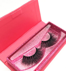 Private label 3d mink eyelashes  strip eyelash for customize box  looking natural