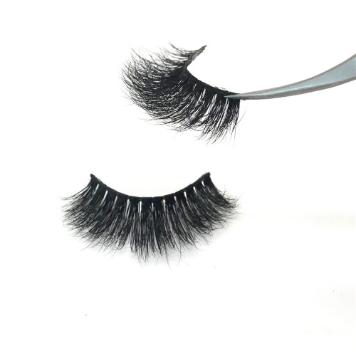 Private label 3d mink eyelashes  strip eyelash for customize box  looking natural
