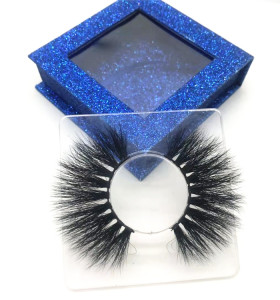 Luxury Fluffy 25mm Mink 5d Lashes mink 25 mm Custom Eyelash Packaging 25mm Eyelashes Vendor
