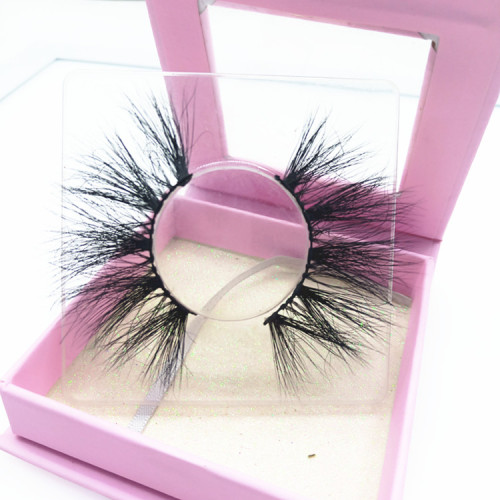 Popular 25mm 3d mink eyelashes and customized eyelash box bulk  ,Qingdao mink lashes vendor