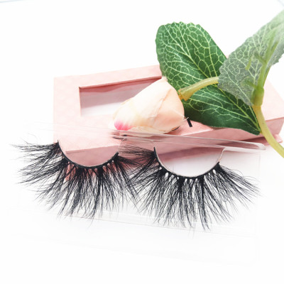 25mm 3d 100% real mink eyelashes private label mink eyelash vendor Dramatic 25mm Mink Eyelash