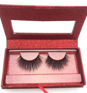 Soft 100% Handmade mink eyelashes Wholesale glitter lashes boxes Custom Packaging 3D Mink Eyelashes