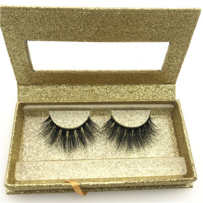 Wholesale cruelty free 3d mink eyelashes private label eyelash box glitter custom eyelash packaging