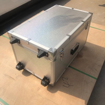 High-end premium customized sliver aluminum tool case Pure Embossing aluminum skin surface box&kit with partition